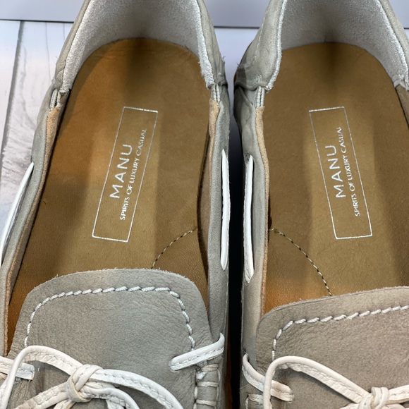Manu Suede Gray Women Loafers Size 6.5 (23.0 cm) - Picture 2 of 10